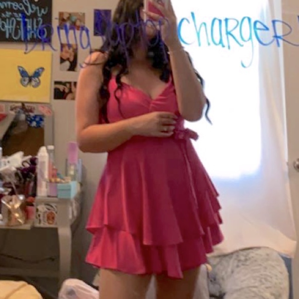 pink mini dress